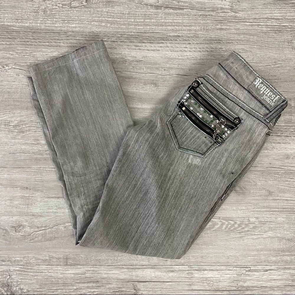 Request Jeans Gray Wash Straight Leg Jeans